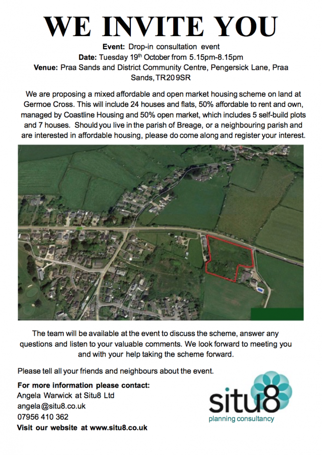 Germoe Cross Public Consultation Poster Germoe Cross Public Consultation Poster